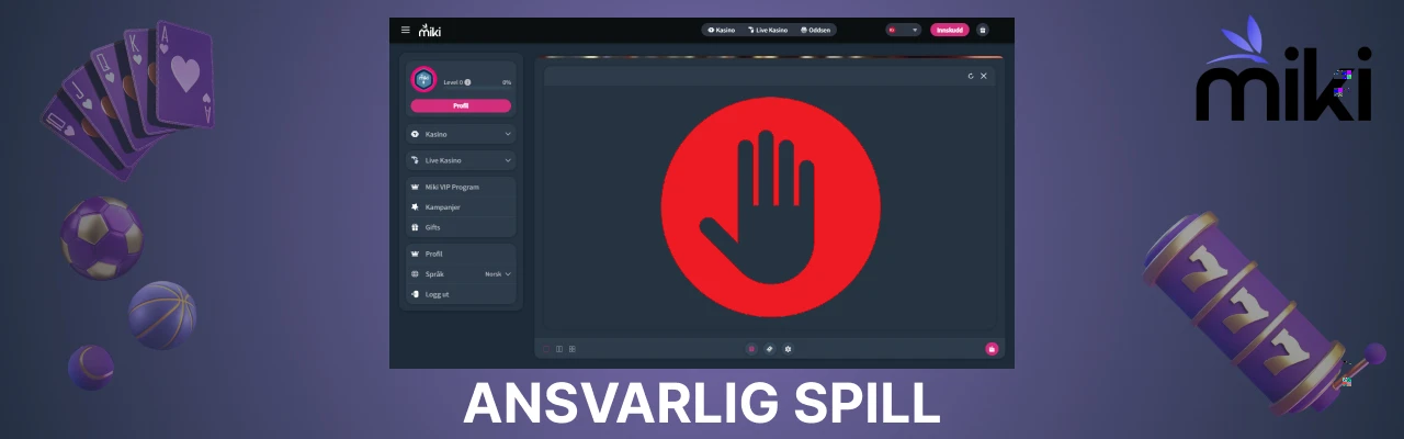 Ansvarlig spilling hos miki casino