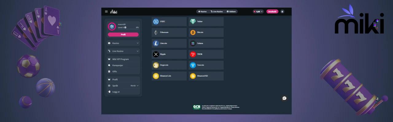 Casino uttak med kryptovaluta norge