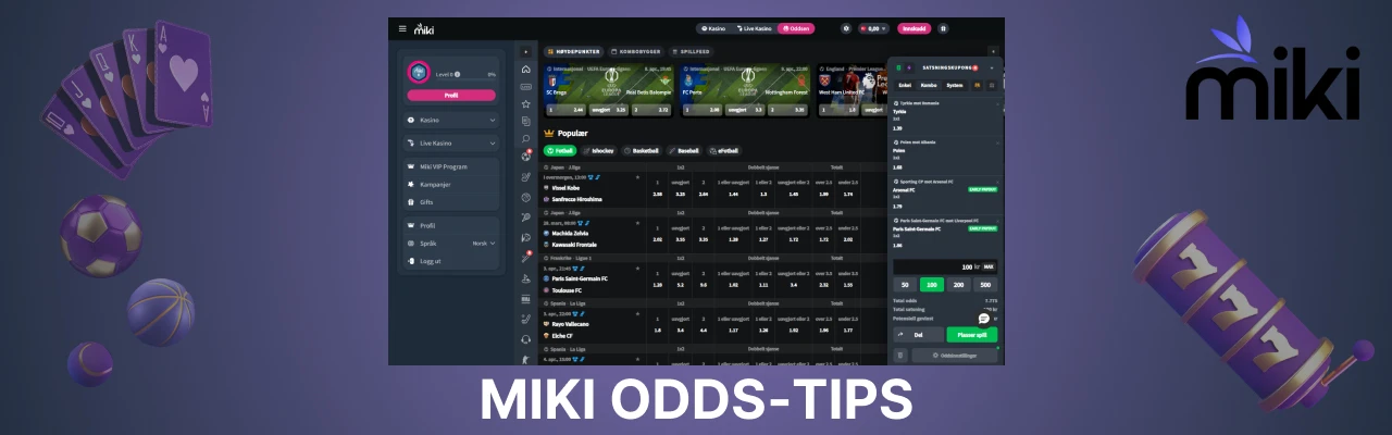 Sportsbetting hos miki norge