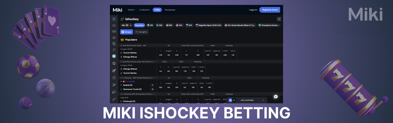 Miki ishockey betting norge